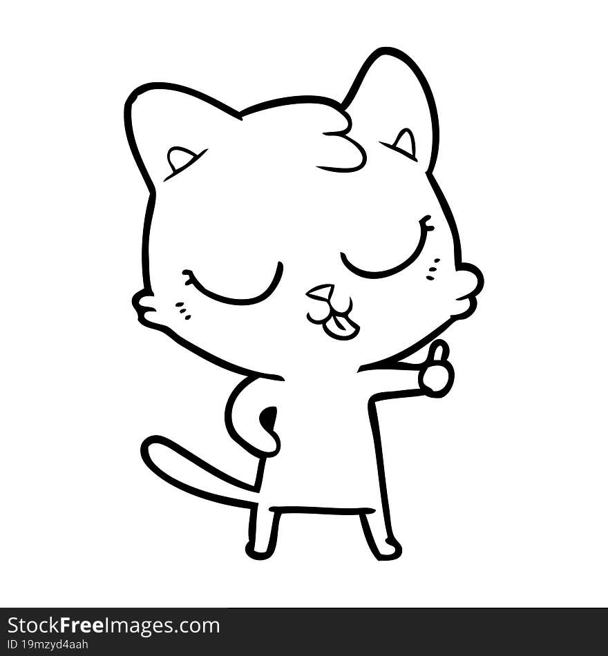 happy cartoon cat. happy cartoon cat