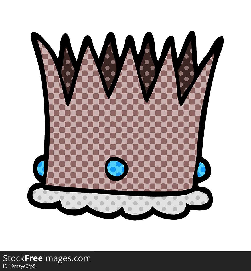 cartoon doodle silver crown