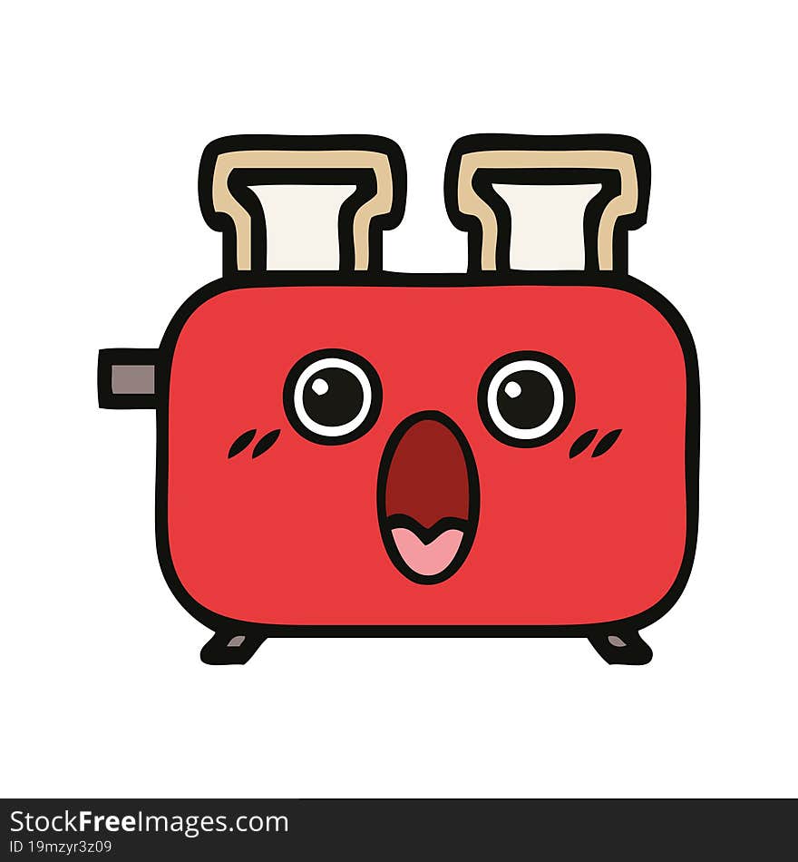 cute cartoon of a toaster