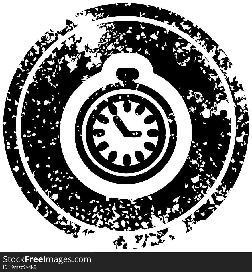 Stop Watch Distressed Icon