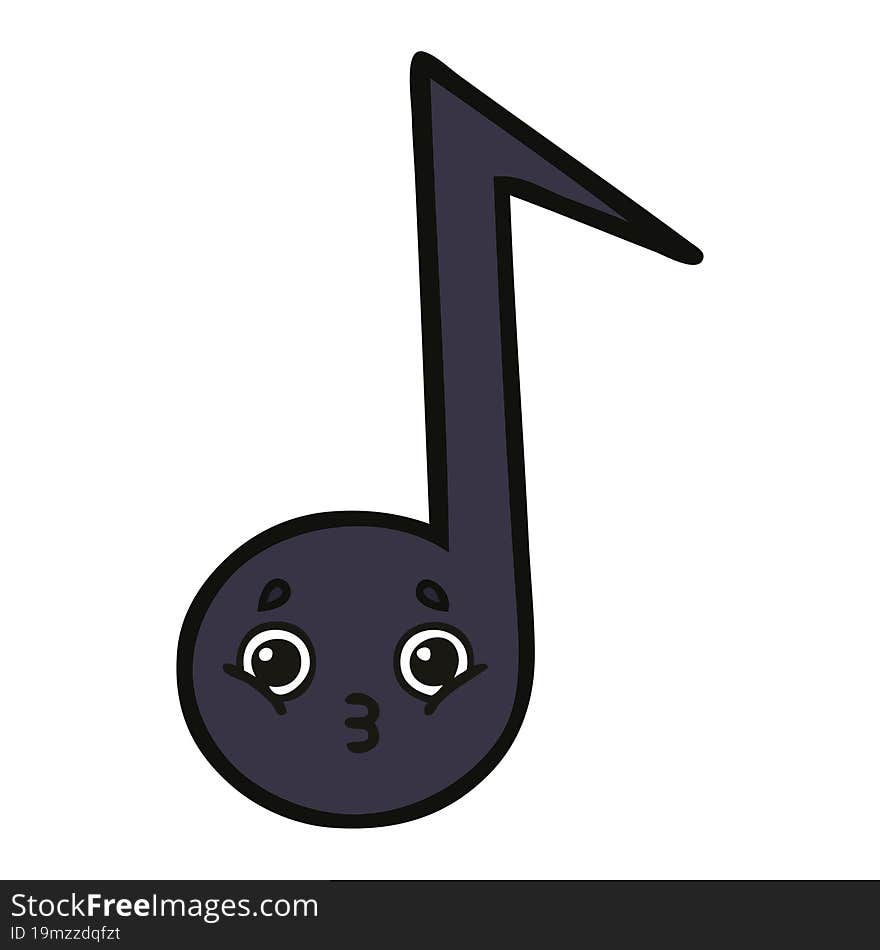 Cute Cartoon Musical Note