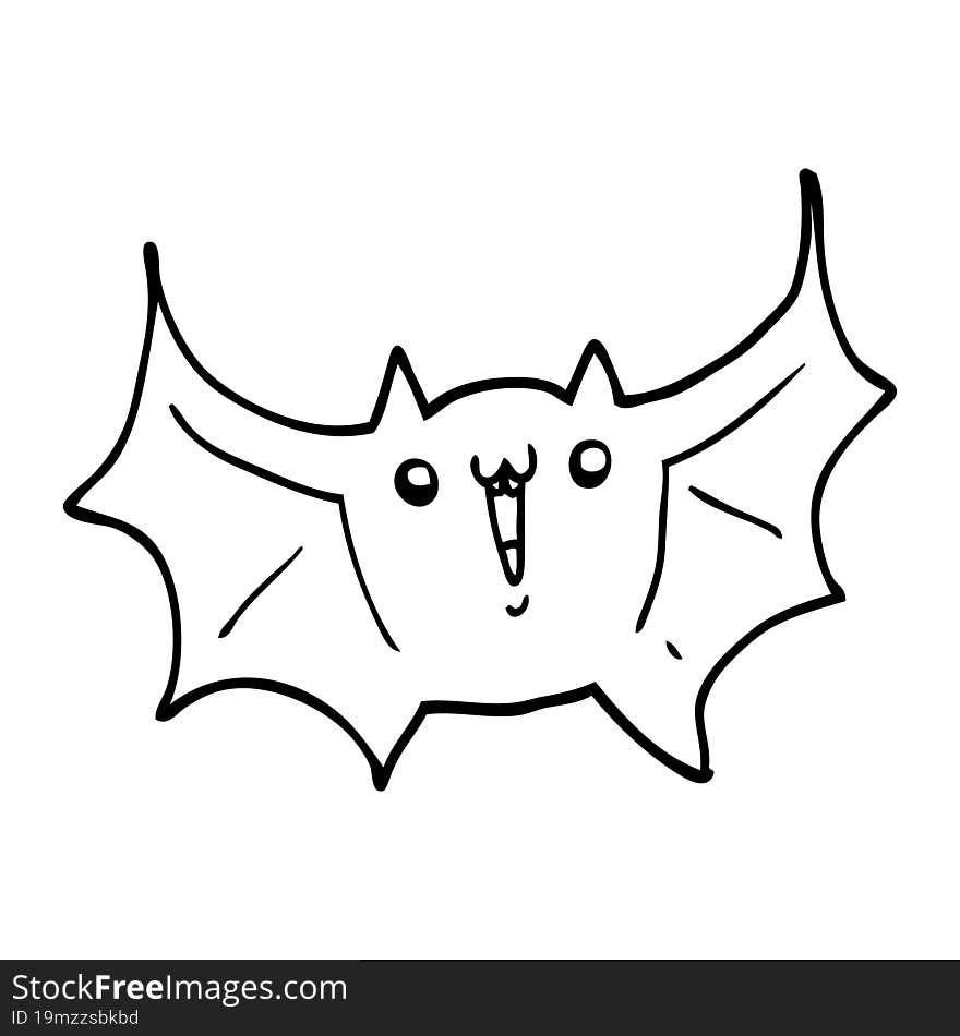 cartoon happy vampire bat