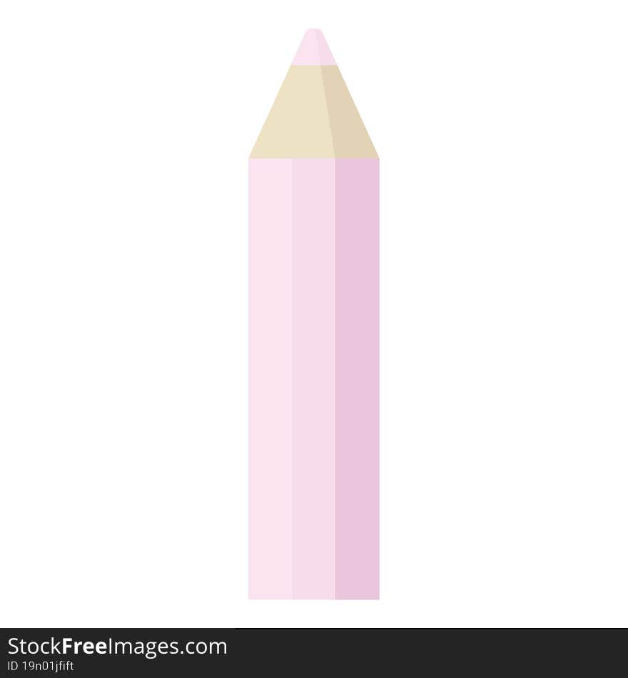 pink coloring pencil graphic icon