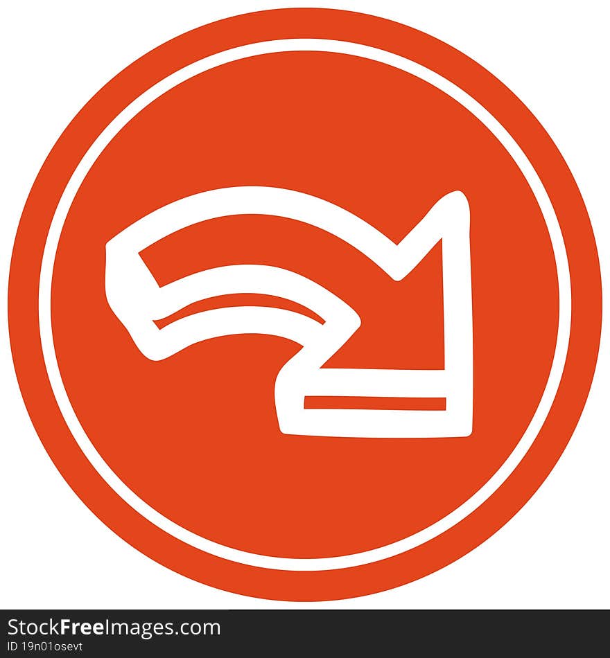 Direction Arrow Circular Icon