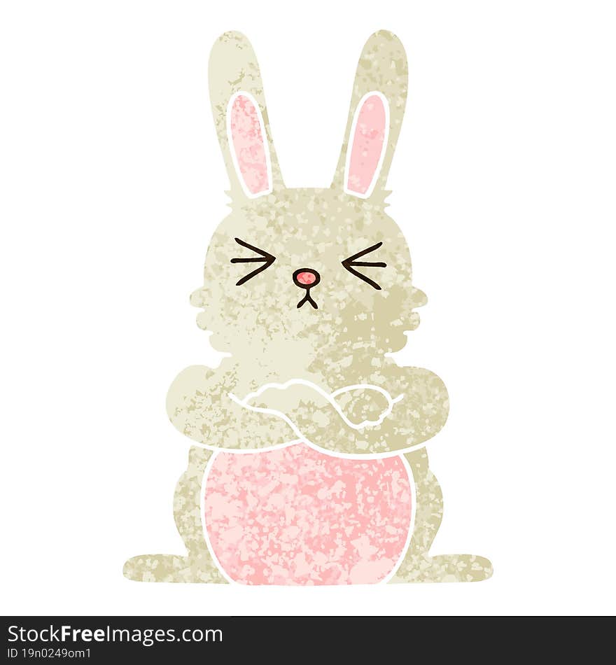 quirky retro illustration style cartoon rabbit