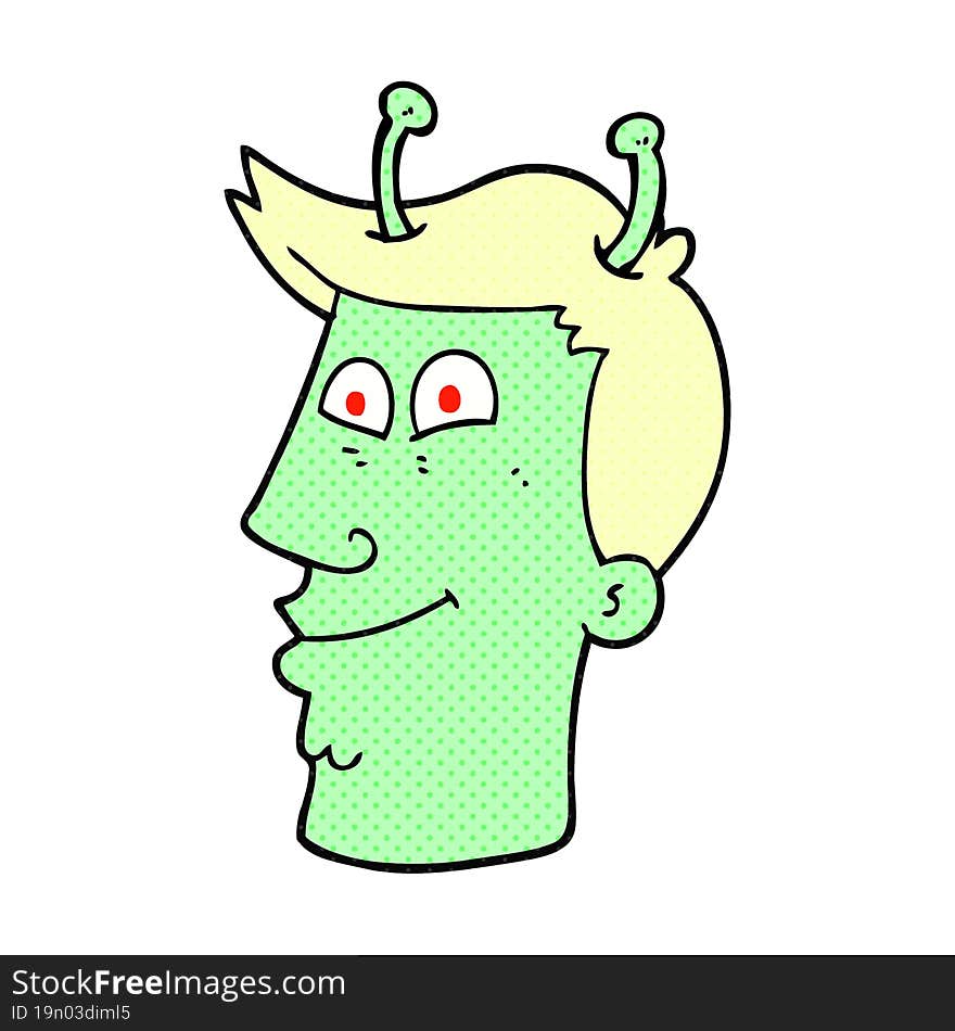 cartoon alien man