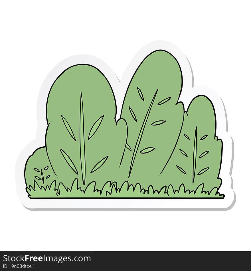 sticker of a cartoon hedge