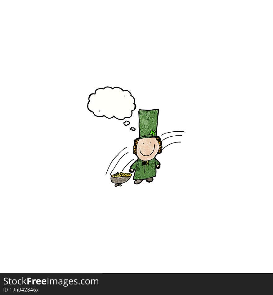 child\'s drawing of a leprechaun