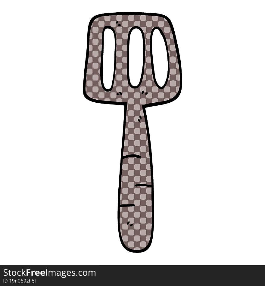 cartoon doodle food spatula