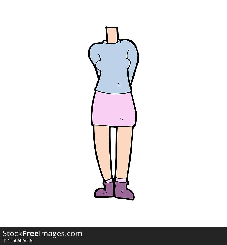 Cartoon Female Body (mix And Match Cartoons Or Add Own Photos