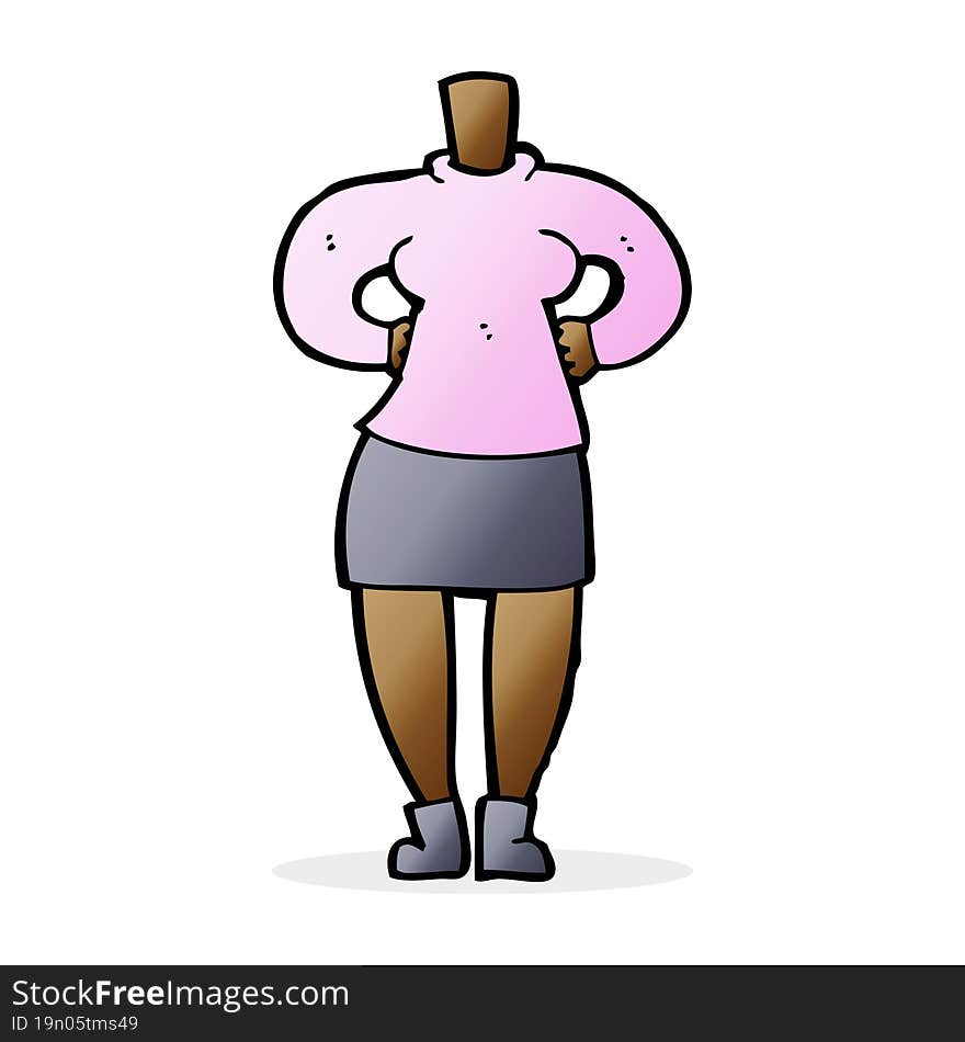 Cartoon Female Body (add Photos Or Mix And Match Cartoons