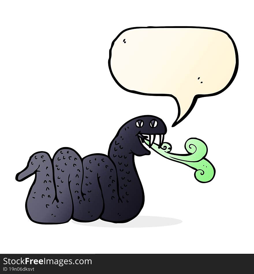 cartoon snake with speech bubble