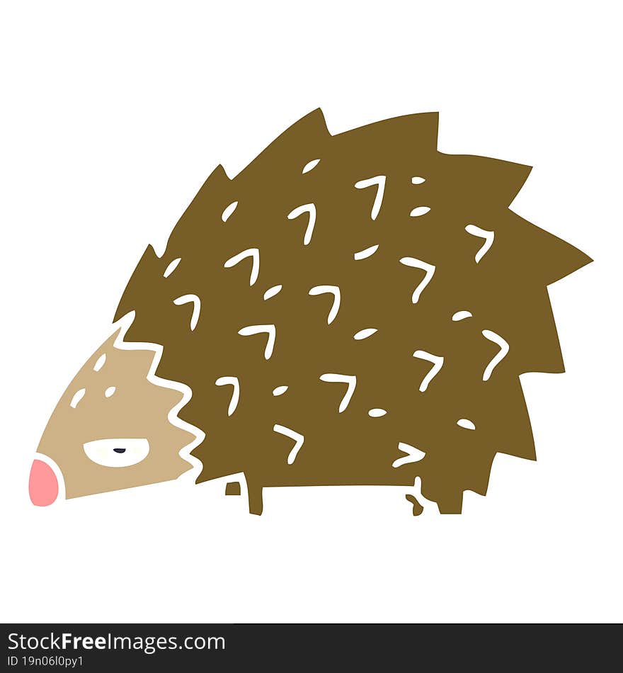 Cartoon Doodle Angry Hedgehog