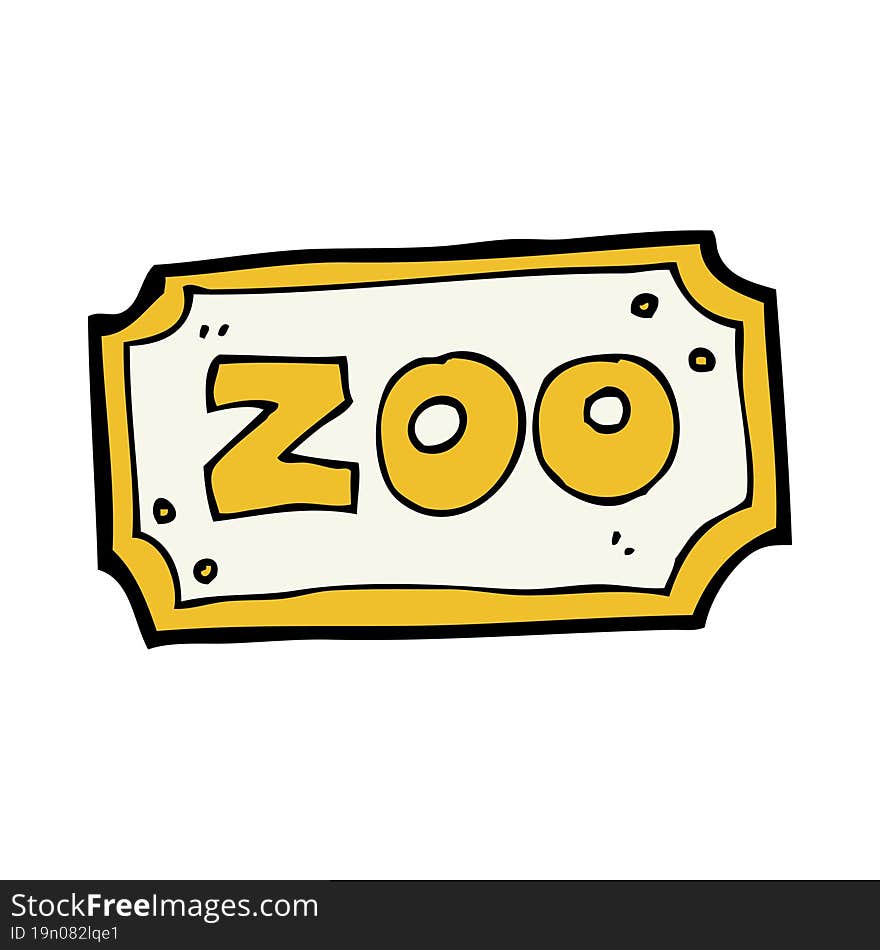 cartoon zoo sign