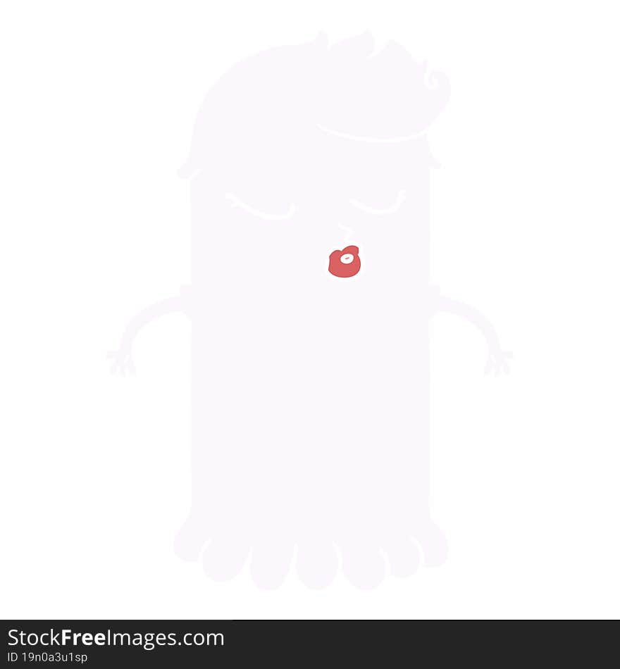 flat color style cartoon cute ghost