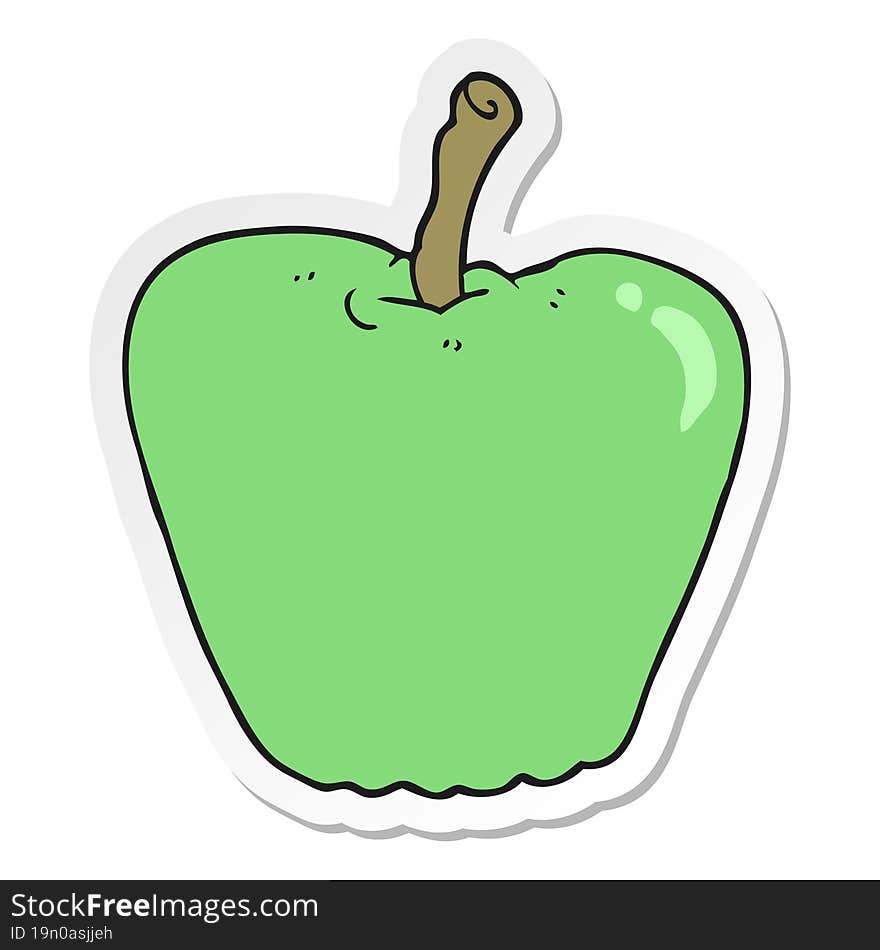 sticker of a cartoon apple