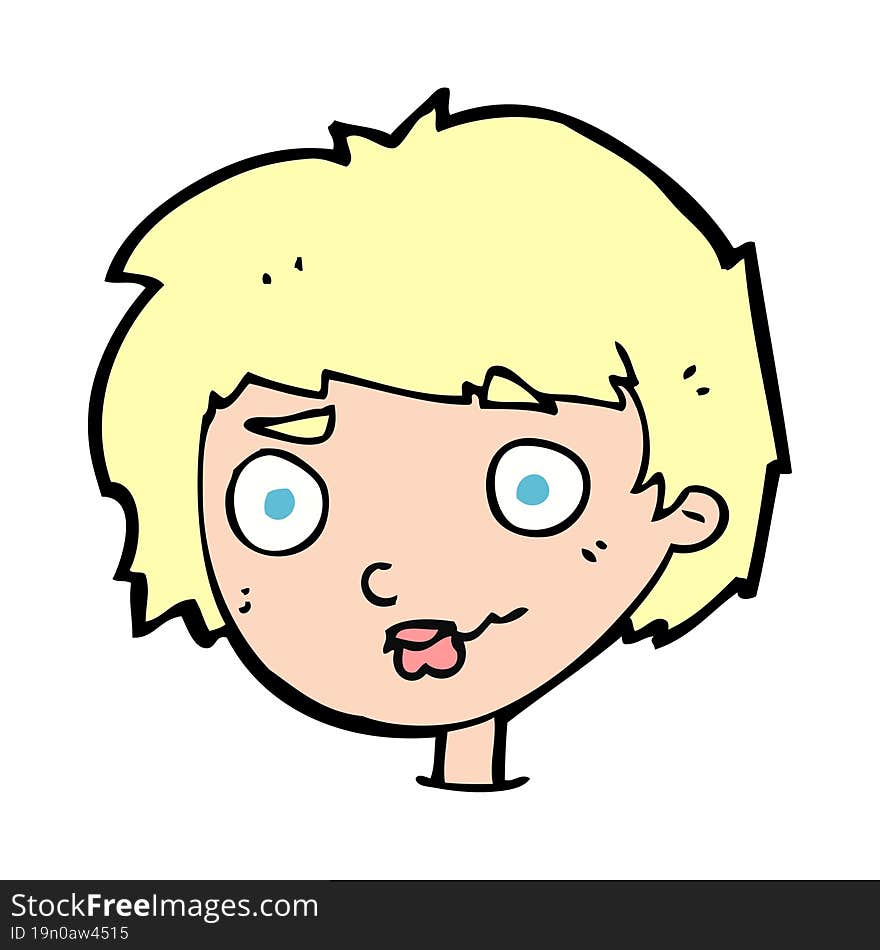 cartoon confused woman