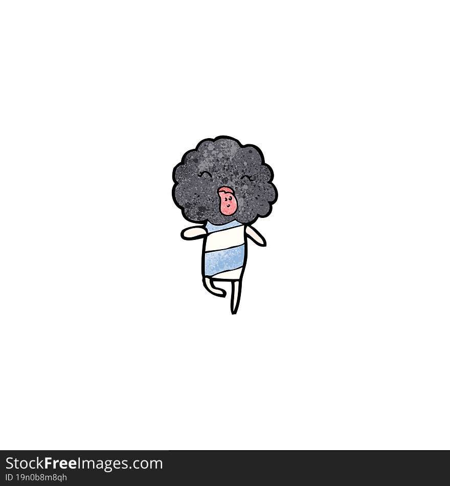 cute cartoon cloud head creauture