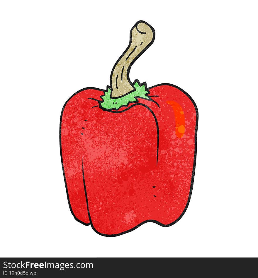 textured cartoon red pepper