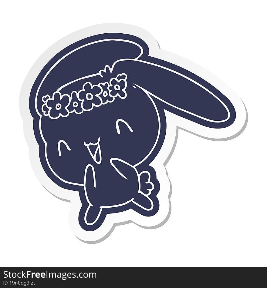 cartoon sticker kawaii cute furry bunny