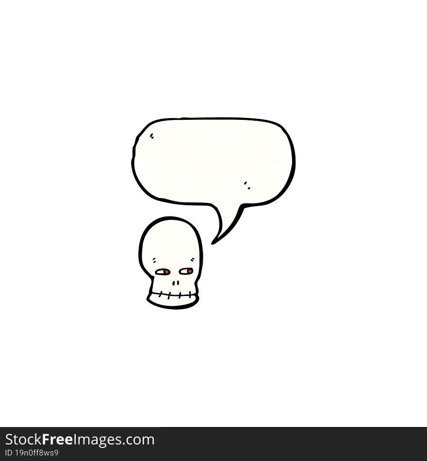 spooky skull cartoon