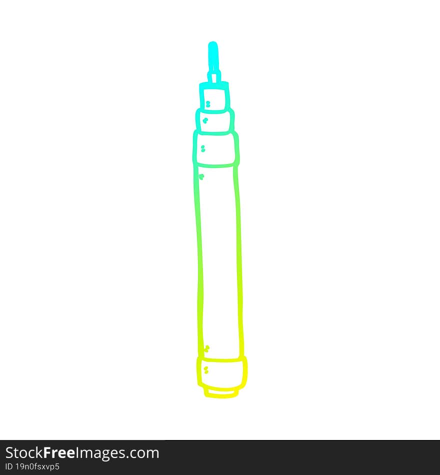 cold gradient line drawing cartoon pen