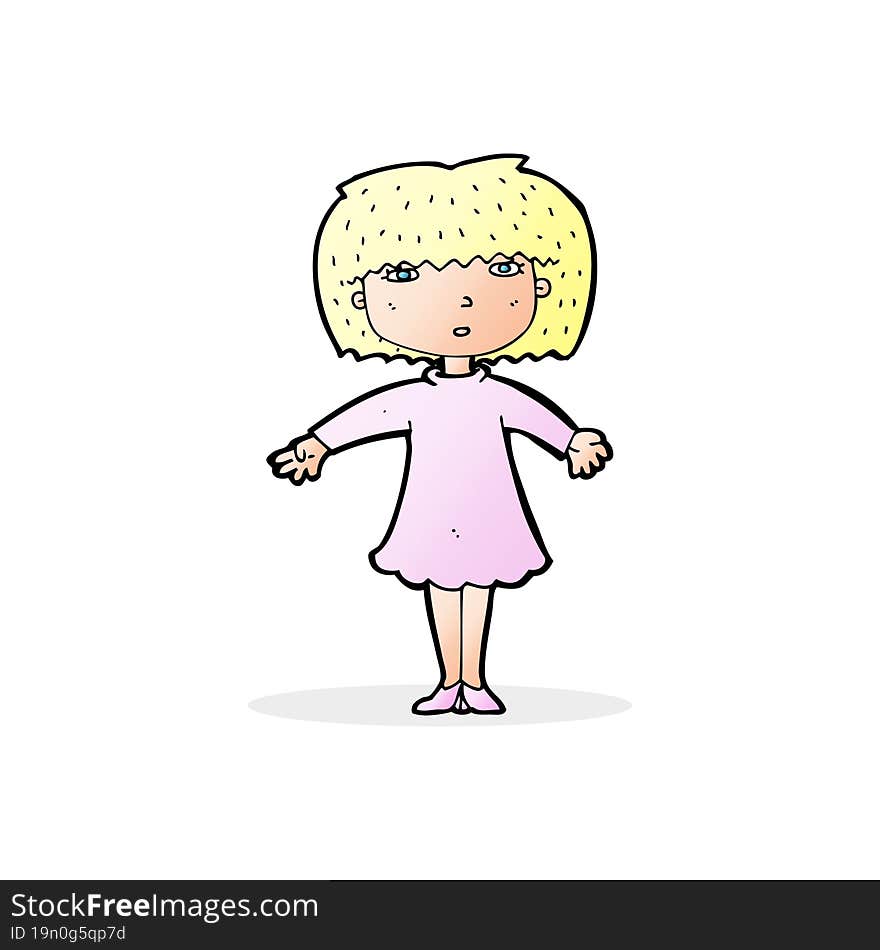 Cartoon Surprised Woman