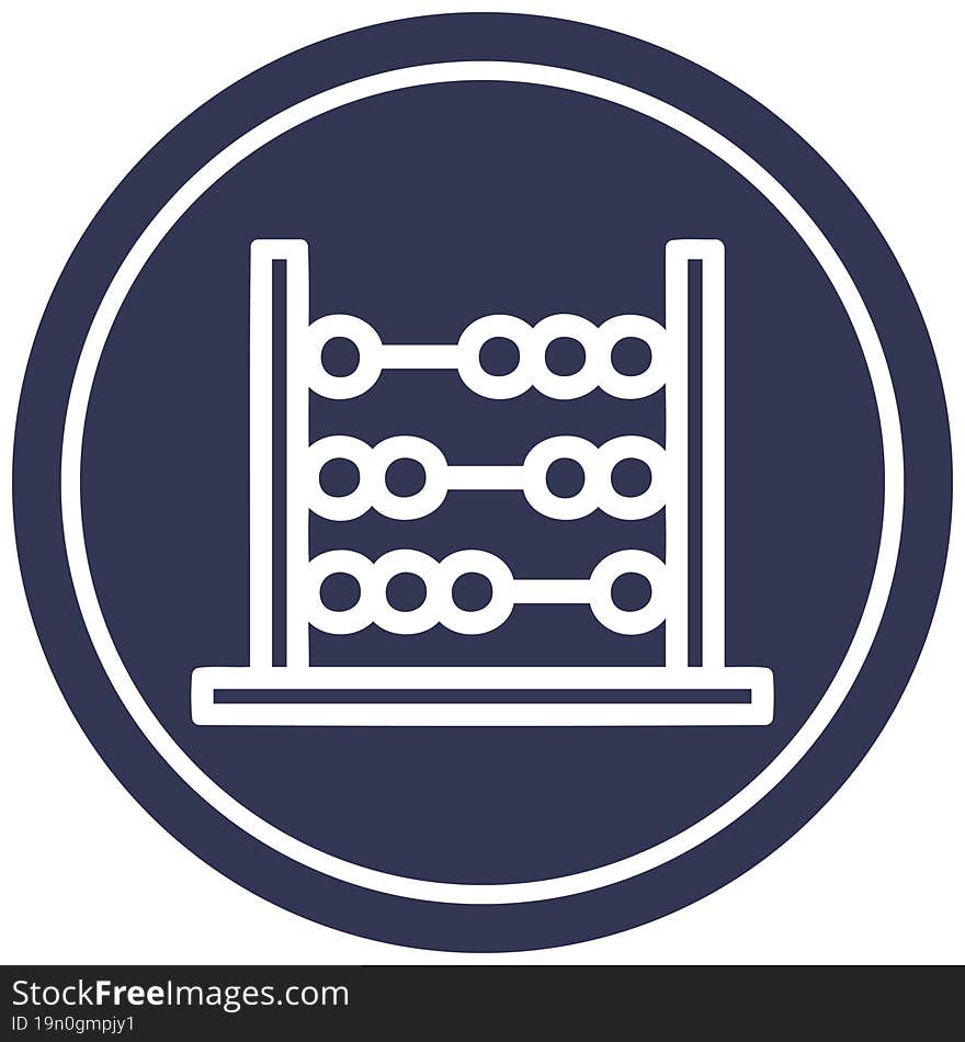 Traditional Abacus Circular Icon