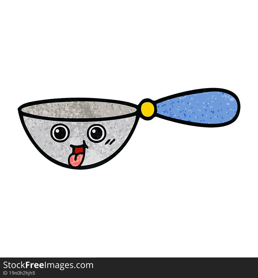 Retro Grunge Texture Cartoon Measuring Spoon