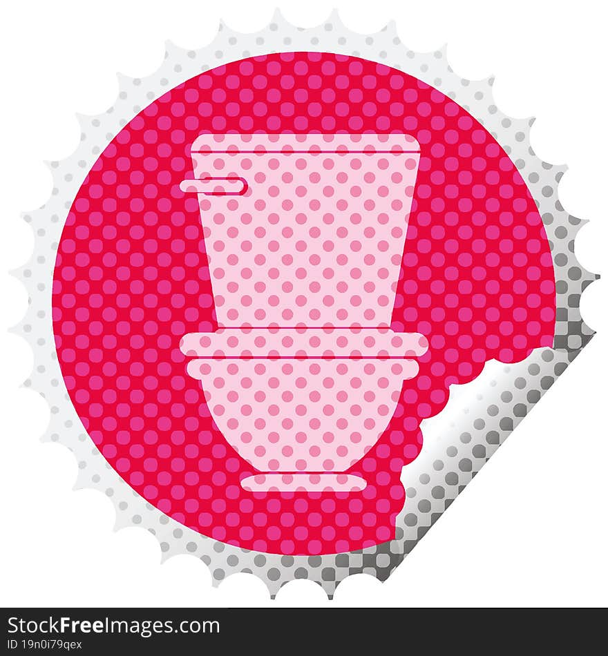 Toilet circular peeling sticker