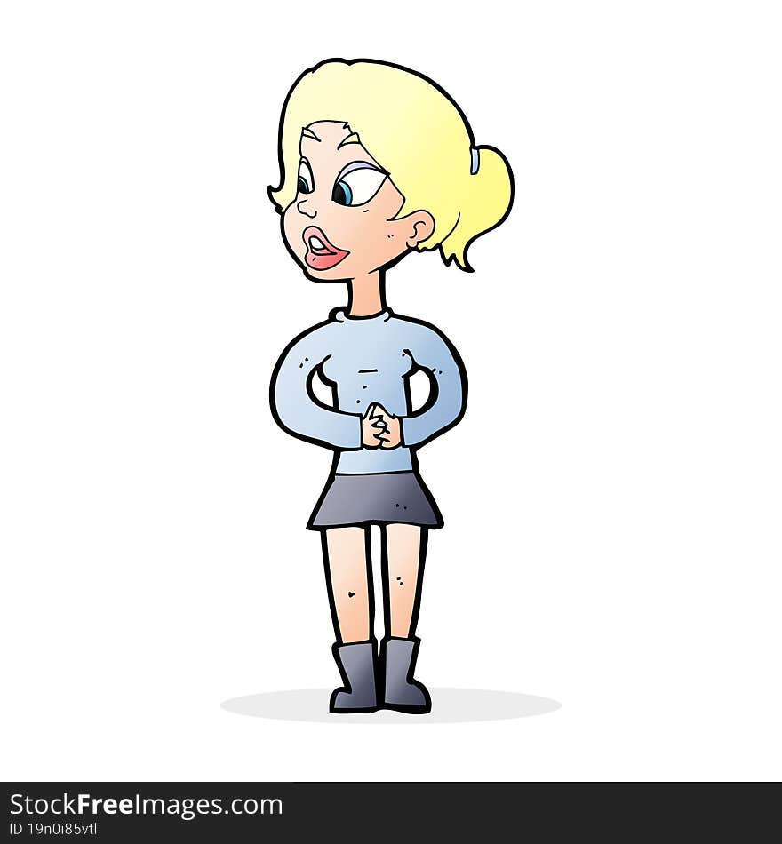 cartoon girl talking