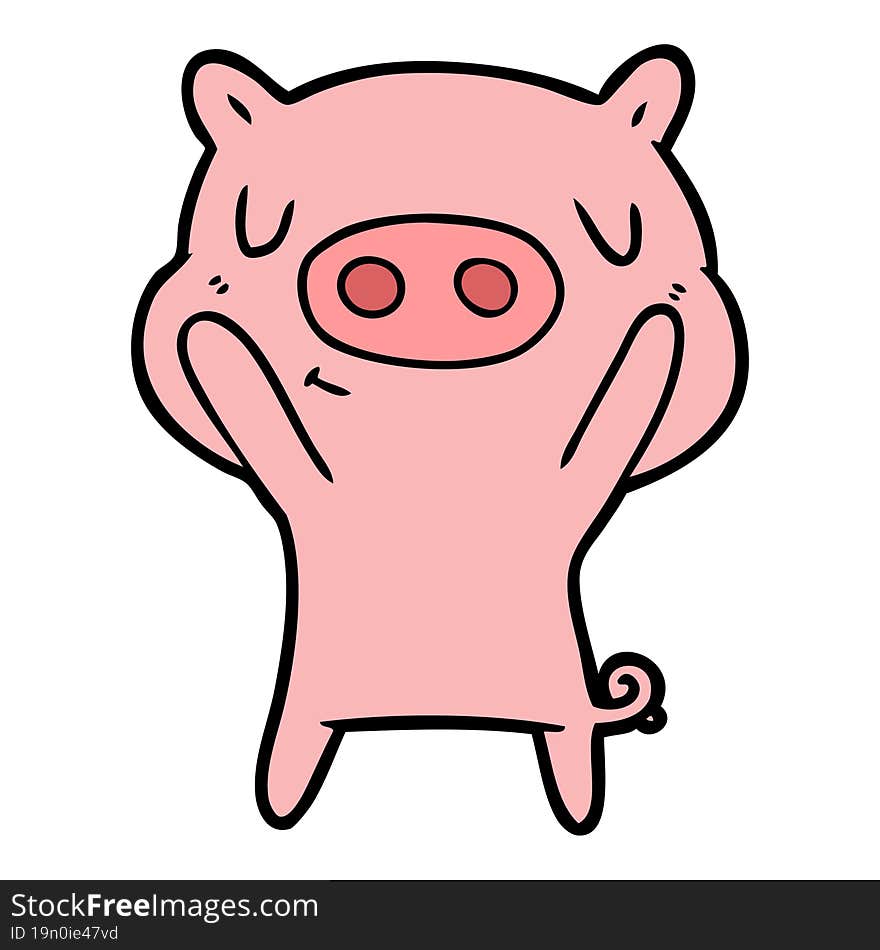 cartoon content pig. cartoon content pig