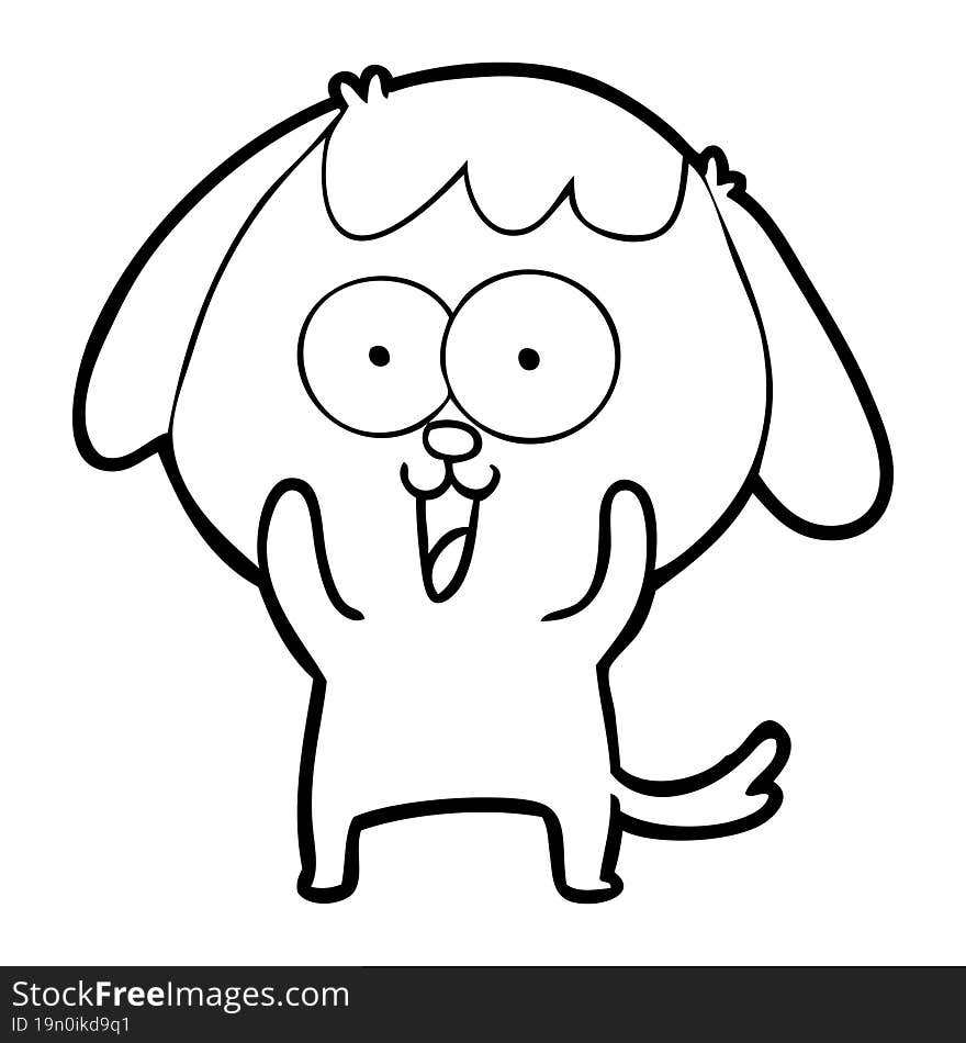 cute cartoon dog. cute cartoon dog