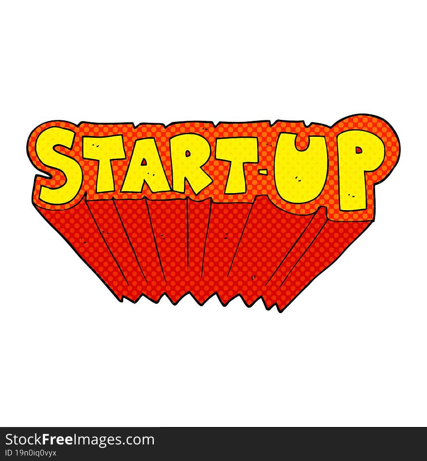 cartoon startup symbol