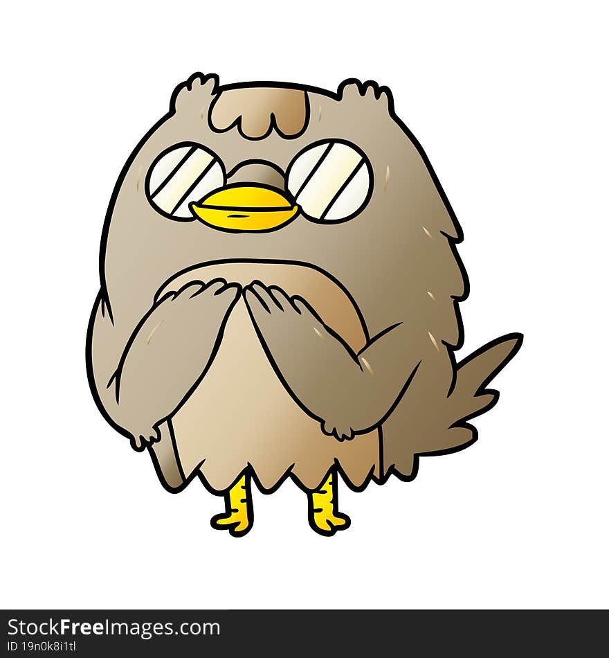 cute cartoon wise old owl. cute cartoon wise old owl