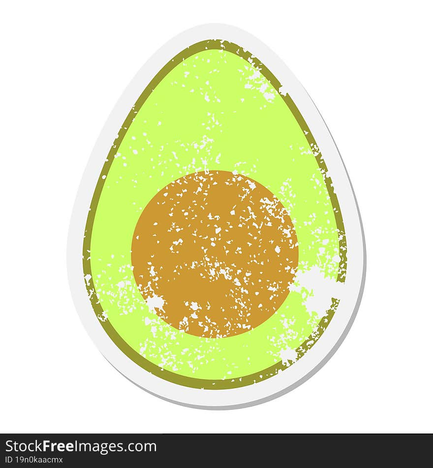 avocado grunge sticker