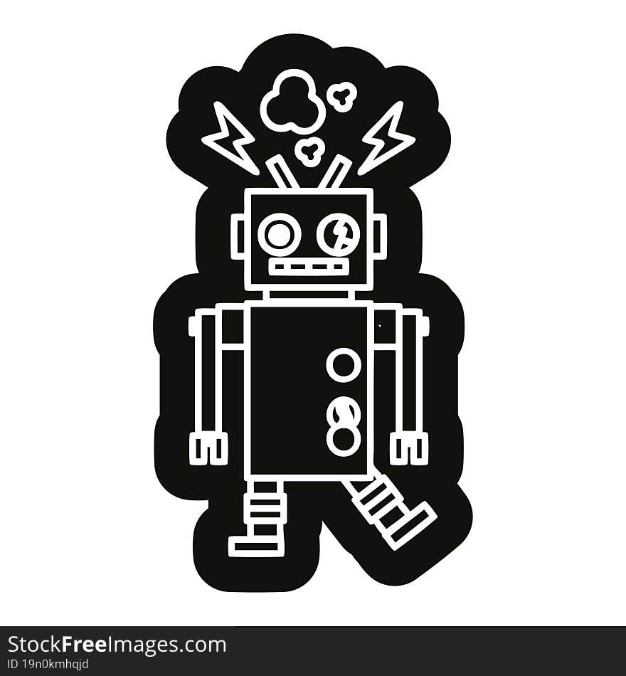 Malfunctioning Robot Icon