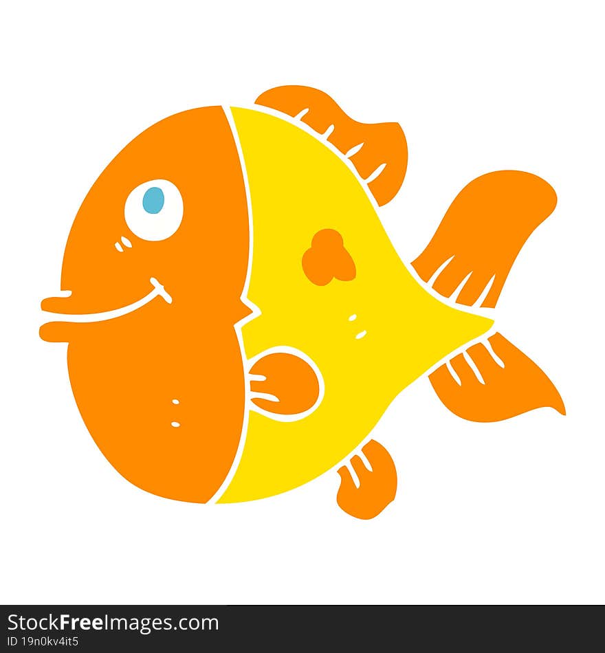 flat color illustration of fish. flat color illustration of fish