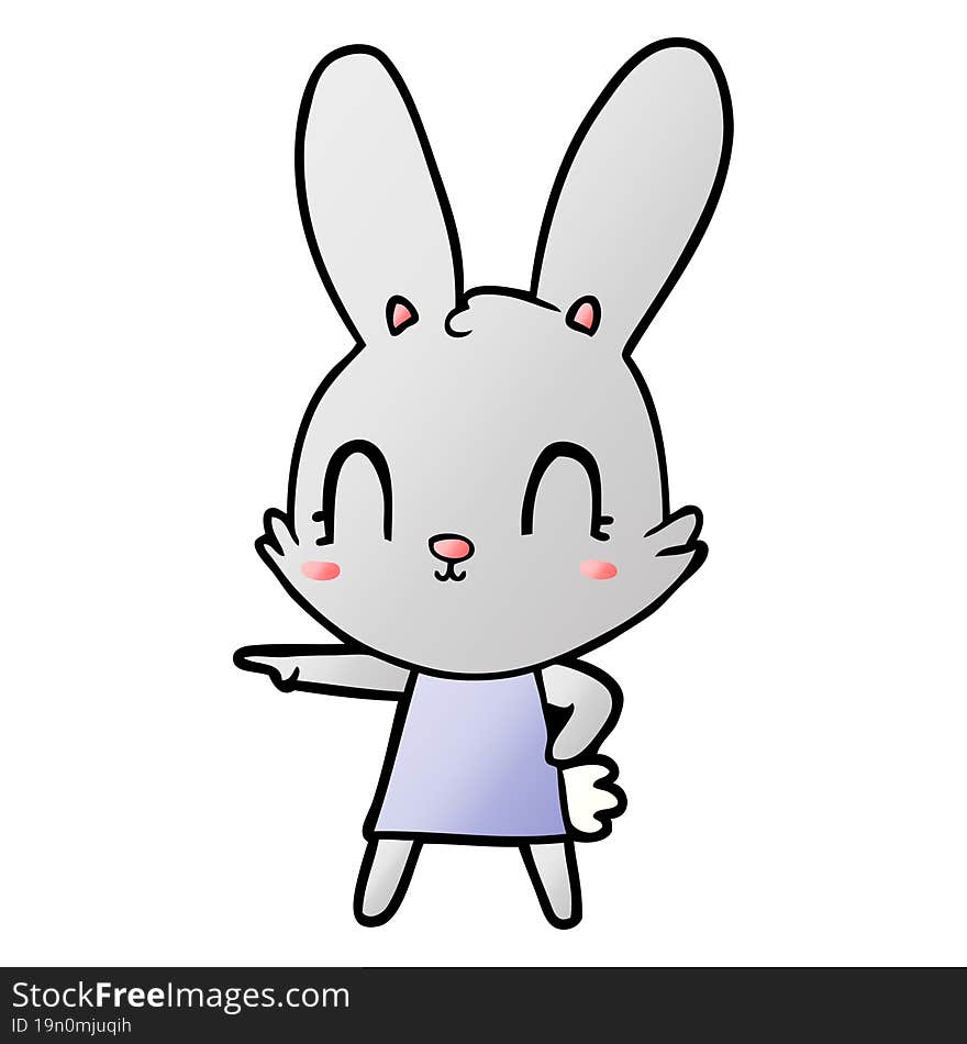 cute cartoon rabbit in dress. cute cartoon rabbit in dress