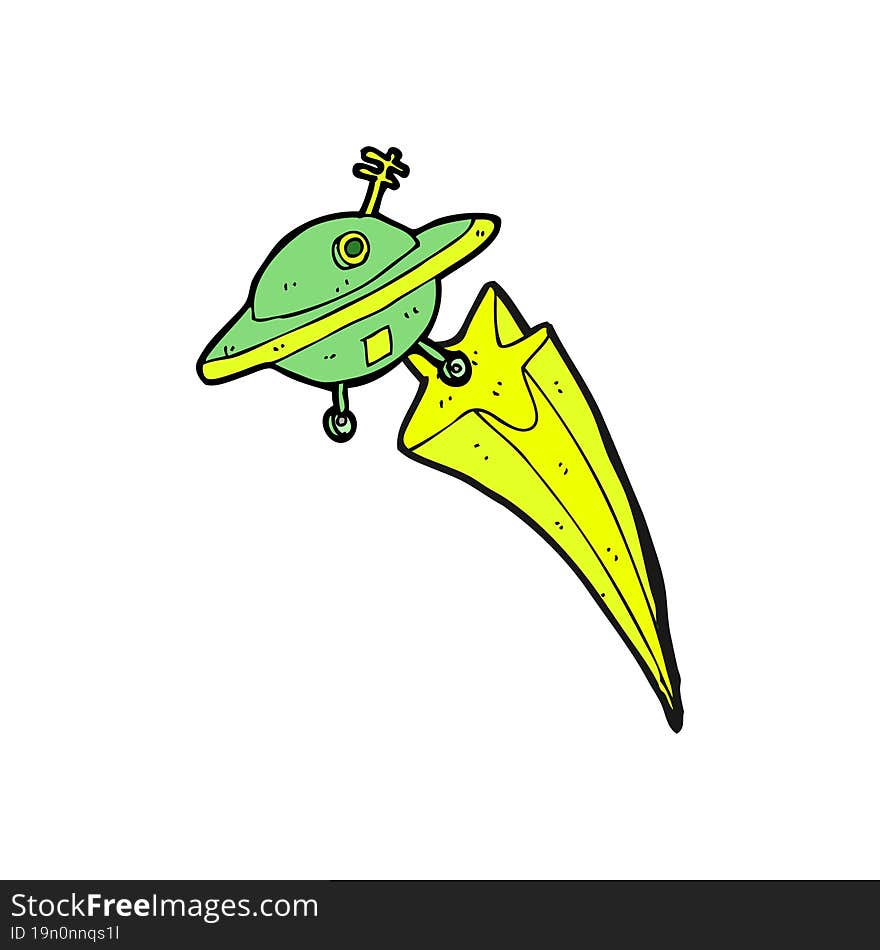 cartoon flying saucer