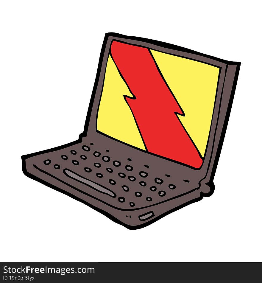 Cartoon Laptop Computer