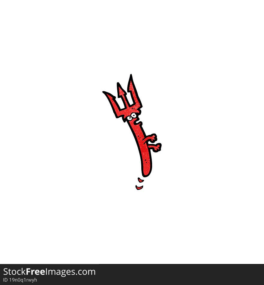 devil fork cartoon character