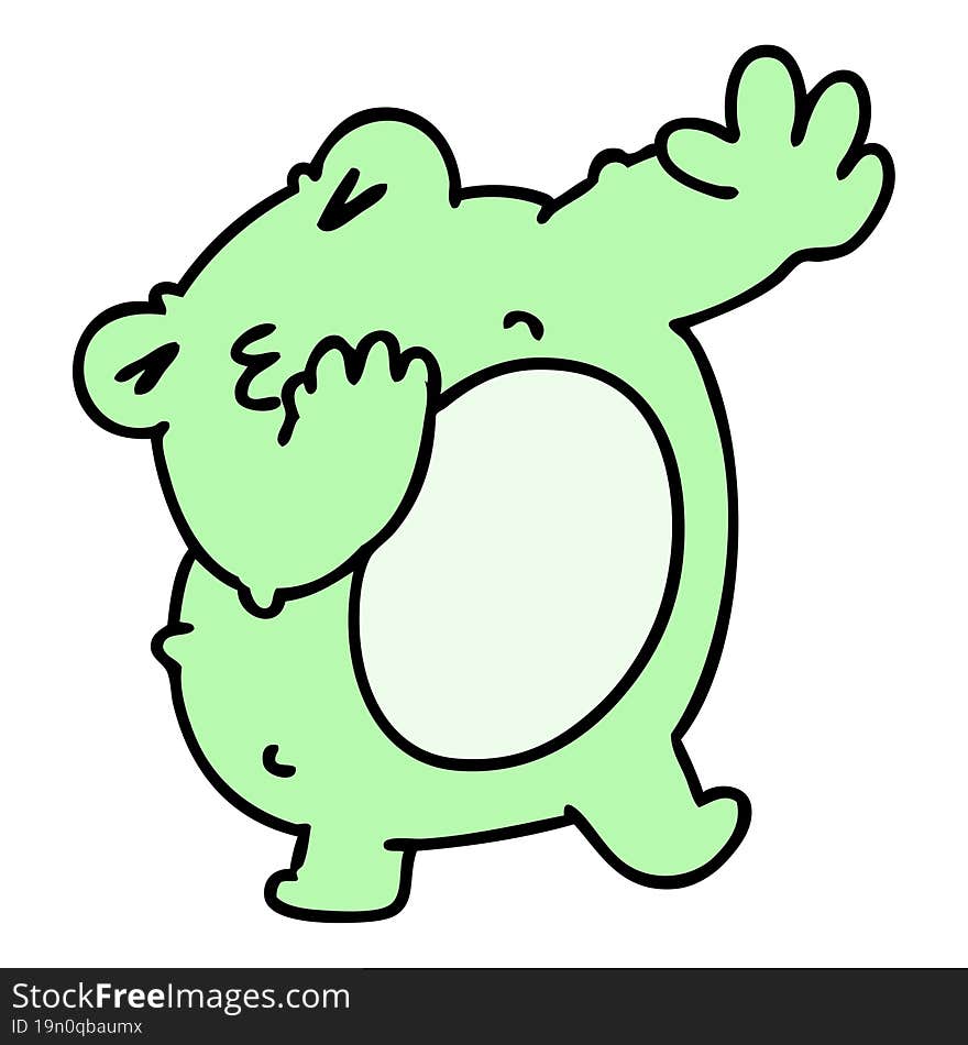 cartoon of a frog dancing. cartoon of a frog dancing