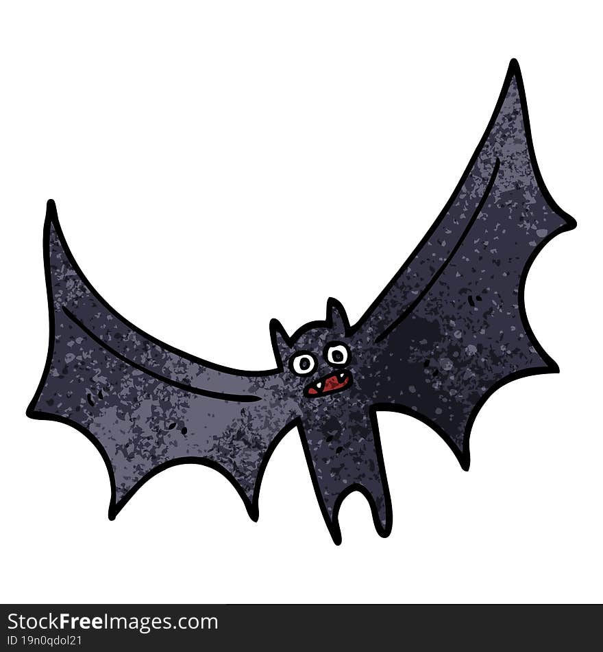 cartoon doodle bat