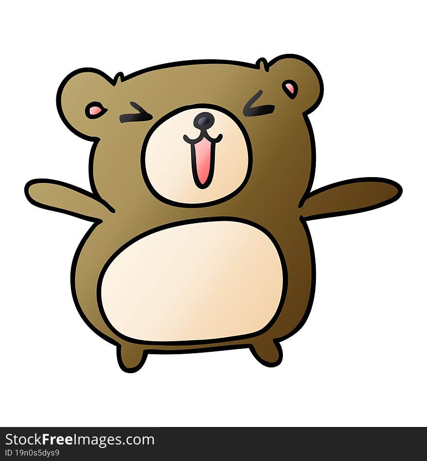 Gradient Cartoon Kawaii Cute Teddy Bear