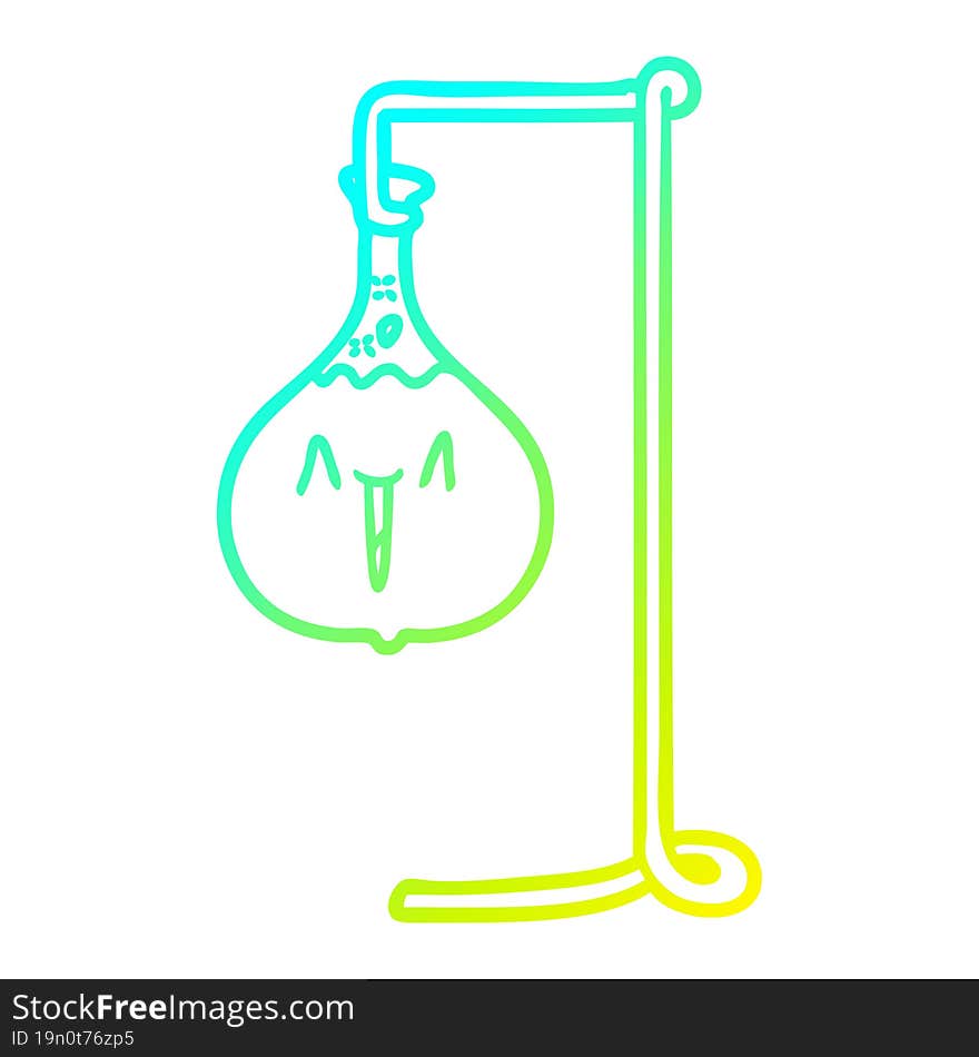 cold gradient line drawing happy cartoon science experiment