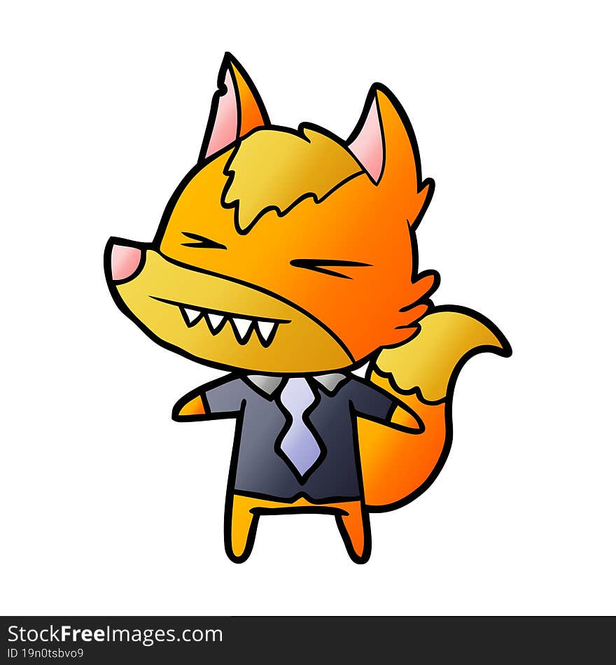 office worker fox cartoon character. office worker fox cartoon character