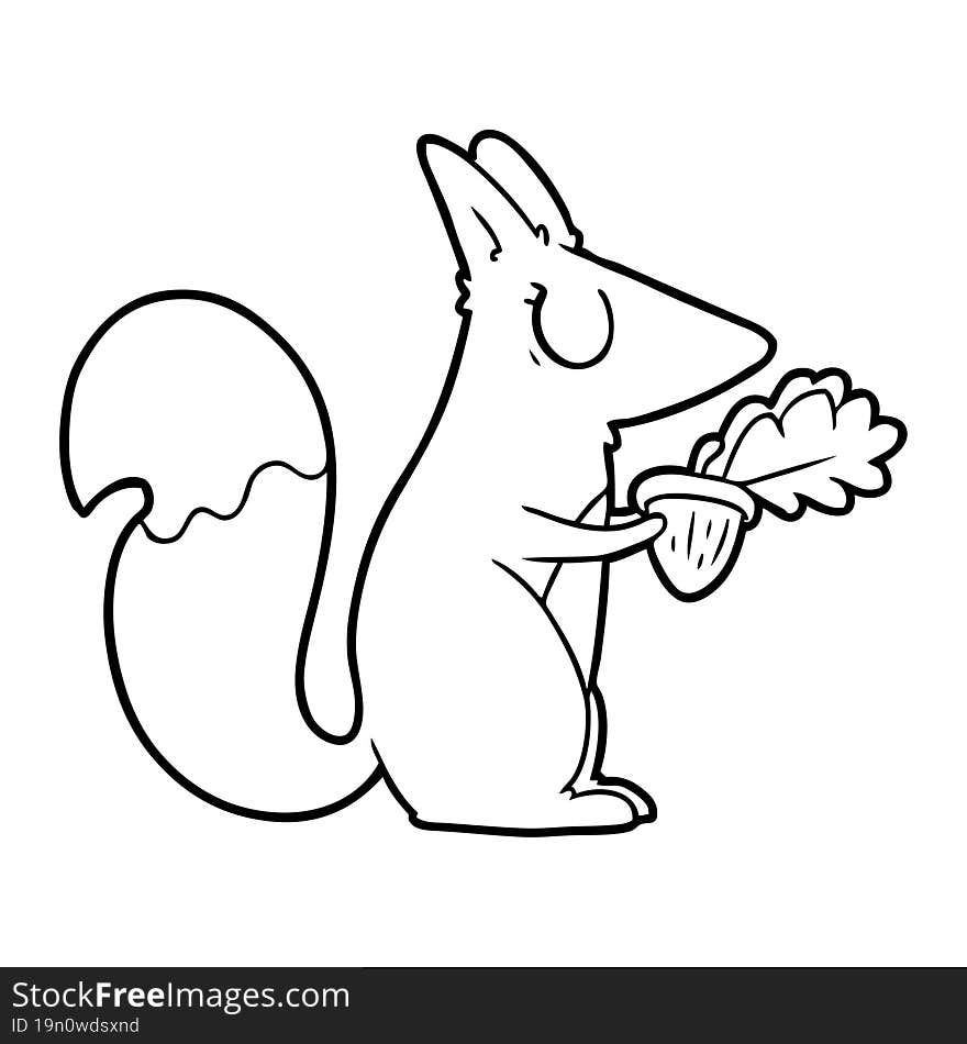 cartoon squirrel. cartoon squirrel