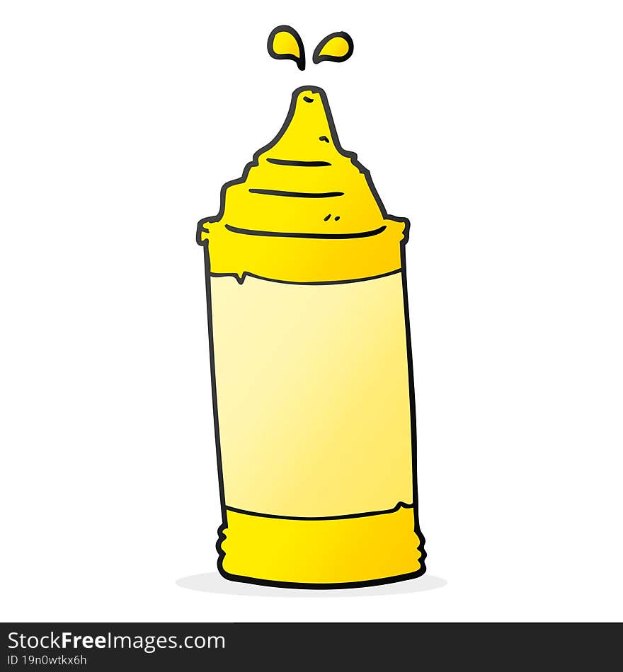 cartoon mustard bottle