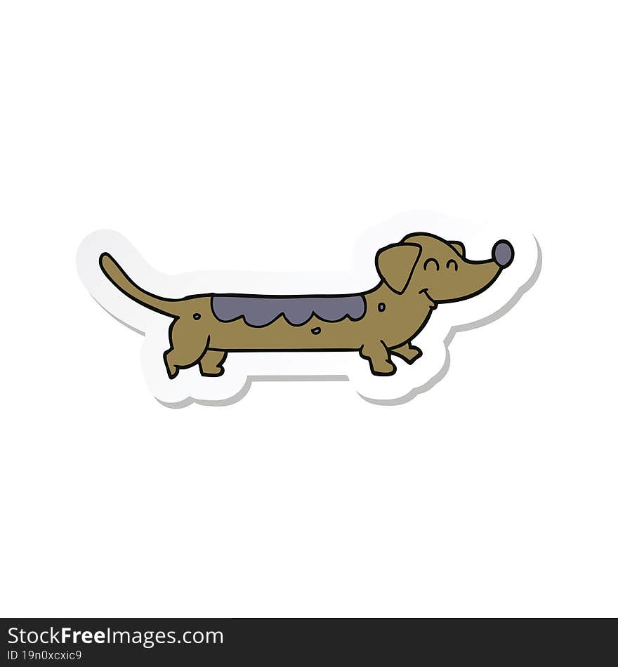 sticker of a cartoon dog